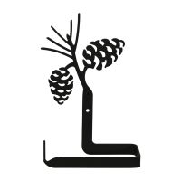 Wrought Iron Pinecone Traditional Tissue Holder