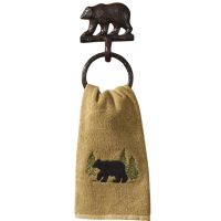 Cast Towel Ring Bear Hook