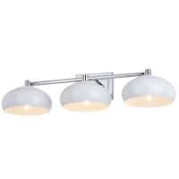 Belmont 3-Light Chrome and Gloss White Vanity Light
