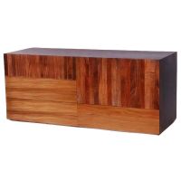 Urban Rustic Jigsaw TV Stand shown in 72" 2 Door/4 Drawer