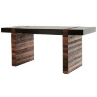 Urban Rustic Mahogany & Reclaimed Wood 2 Drawer Writing Desk