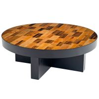 Urban Rustic Round Coffee Table - Mosaic