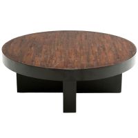 Urban Rustic Round Coffee Table - Natural Reclaimed Wood