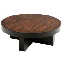 Urban Rustic Round Coffee Table - Natural Reclaimed Wood