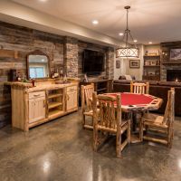Rustic Wood Bar: Some lifestyle images are created with AI for visualization purposes. Crafted from natural solid wood, each piece is unique and will vary.
