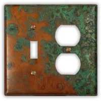 Verde 1 Toggle 1 Outlet Copper Switch Plate