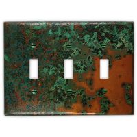 Verde 3 Toggle Copper Switch Plate