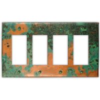 Verde 4 Rocker/GFI Copper Switch Plate