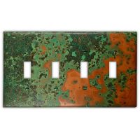 Verde 4 Toggle Copper Switch Plate