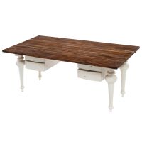 30" High Vintage Desk shown with four drawers in Antique White