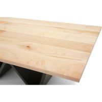 Maple Top in Clear Finish, Shown with a Flat Edge
