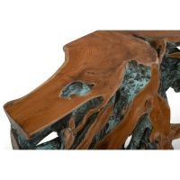 Aged-Blue Root Console Table