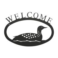 Wrought Iron Loon Welcome Sign | wrought iron welcom sign
