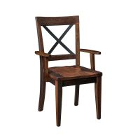 Wellington Reclaimed Barn Wood Dining Arm Chair - Tavern Finish