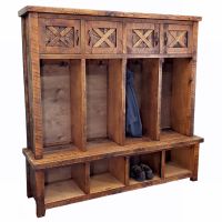 Western Winds Weathered Wood Coat & Shoe Locker