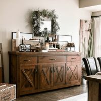 Western Winds Weathered Wood Buffet - Antique Barnwood Finish