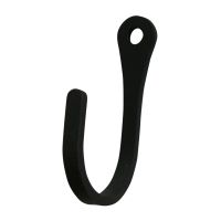 Wrought Iron Plain Narrow Wall Hook shown in Extra Small