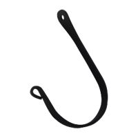 Wrought Iron Plain Narrow Wall Hook shown in Jumbo