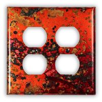 Wildfire 2 Outlet Copper Switch Plate
