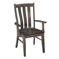 Willow Springs Deep Bend Dining Arm Chair - Grey Flannel Finish