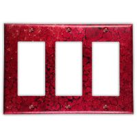 Wine Red 3 Rocker/GFI Copper Switch Plate