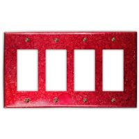 Wine Red 4 Rocker/GFI Copper Switch Plate