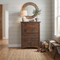 Rustic Chest Of Drawers: Some lifestyle images are created with AI for visualization purposes. Crafted from natural solid wood, each piece is unique and will vary.