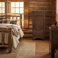 Rustic Lingerie Chest: Some lifestyle images are created with AI for visualization purposes. Crafted from natural solid wood, each piece is unique and will vary.