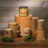 Rustic Aspen Log Risers-Light