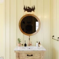 Yellowstone 2-Light Moose Burnished Bronze Vanity Light