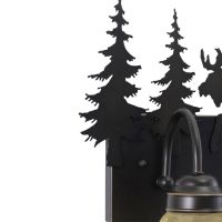 Yellowstone 2-Light Moose Burnished Bronze Vanity Light