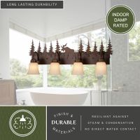 Yellowstone 4-Light Moose Burnished Bronze Vanity Light
