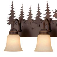 Yellowstone 4-Light Moose Burnished Bronze Vanity Light
