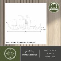 Yoho 3-Light Antler Black Walnut Vanity Light