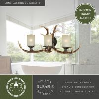 Yoho 3-Light Antler Black Walnut Vanity Light