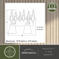 Yosemite 2-Light Tree Burnished Bronze Vanity Light