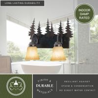 Yosemite 2-Light Tree Burnished Bronze Vanity Light