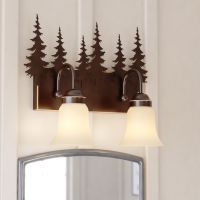 Yosemite 2-Light Tree Burnished Bronze Vanity Light