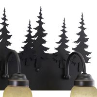 Yosemite 3-Light Tree Burnished Bronze Vanity Light