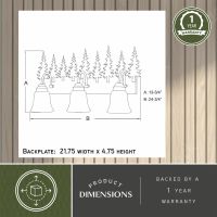 Yosemite 3-Light Tree Burnished Bronze Vanity Light