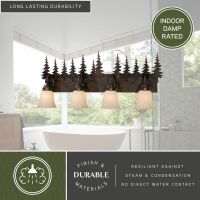 Yosemite 4-Light Tree Burnished Bronze Vanity Light