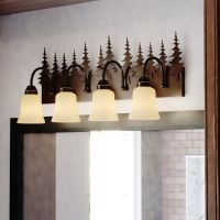 Yosemite 4-Light Tree Burnished Bronze Vanity Light