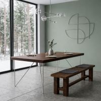 Barnwood Bench: Some lifestyle images are created with AI for visualization purposes. Crafted from natural solid wood, each piece is unique and will vary.