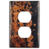 Zebra 1 Outlet Copper Switch Plate