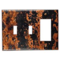 Zebra 2 Toggle 1 Rocker/GFI Copper Switch Plate
