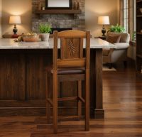 Barnwood Bar Stool: Some lifestyle images are created with AI for visualization purposes. Crafted from natural solid wood, each piece is unique and will vary.
