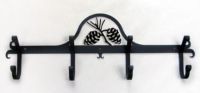 Wrought Iron Pinecone Coat Bar