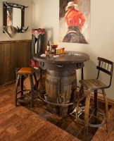 Outlaw Whiskey Barrel Pub Table