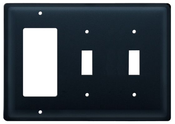 Wrought Iron Plain Triple GFI/Switch/Switch Cover
