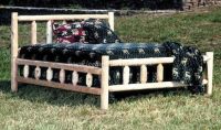 Low Profile Cedar Log Bed - Queen, Unfinished